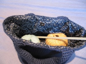 Crochet Project Bag Inside Lining