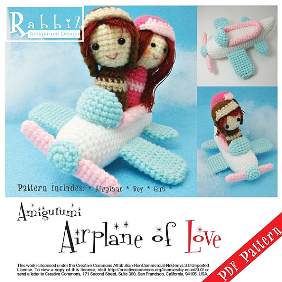 Amigurumi Airplane of Love