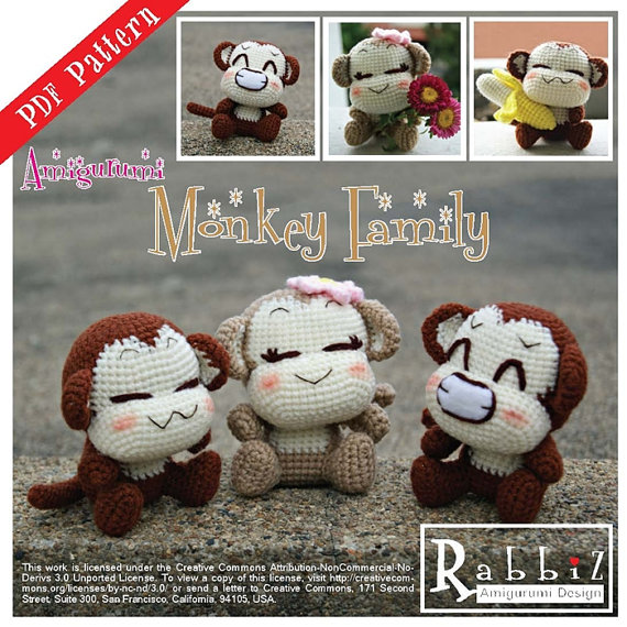 Amigurumi Monkey Family